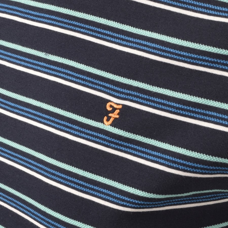 Alternative Image for ProductFarah Vintage Canyon Stripe T Shirt Navy3